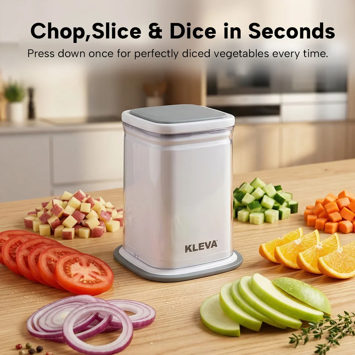 Kleva® ChipChop 5-in-1 Vegetable Chopper, Slicer & Dicer - Image 5