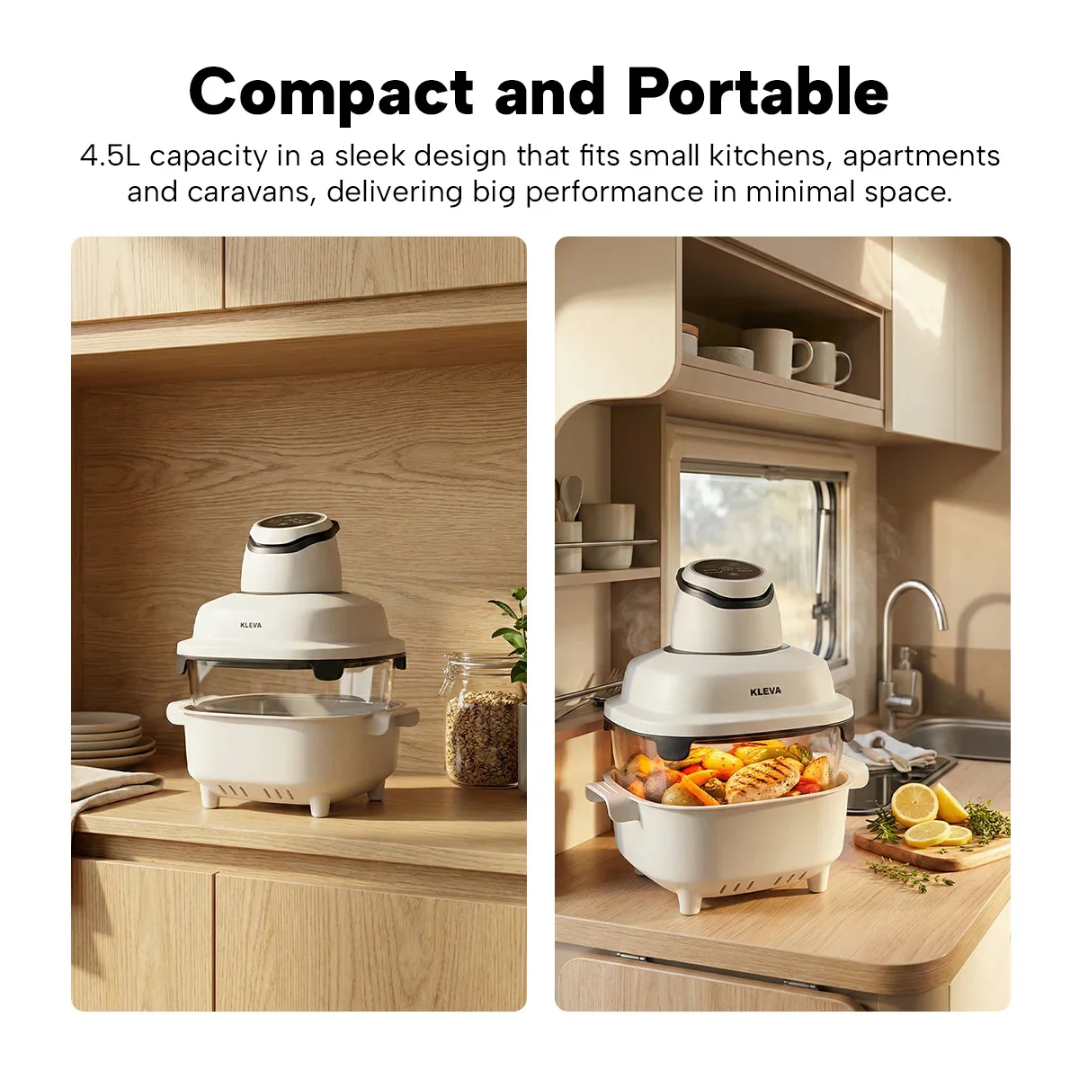 KLEVA® Clear Crisp Glass Air Fryer - Healthy, Crispy, Non-Toxic Cooking - Image 10