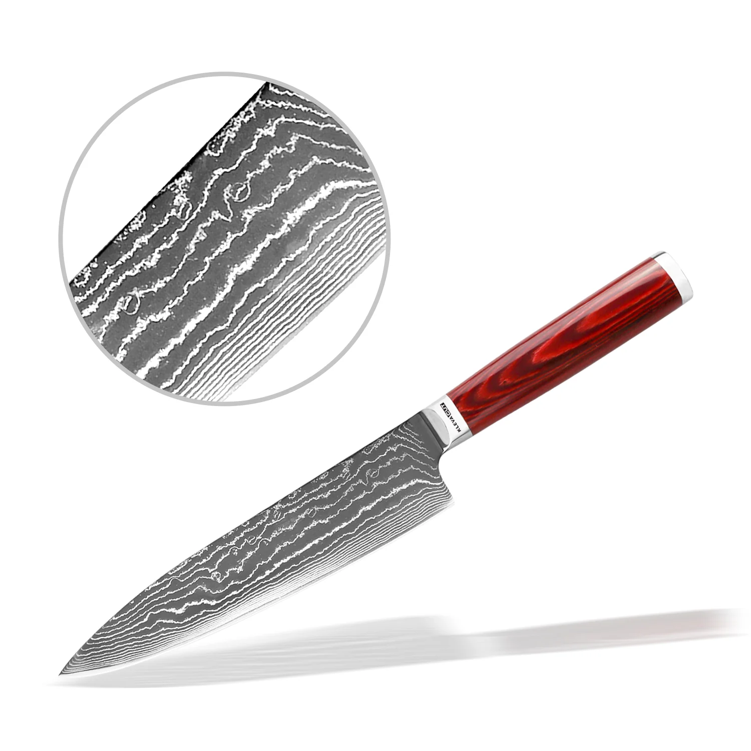 Professional 67 Layer Damascus Steel 4pc Chef Knife Set Beautiful Bamboo Case - Image 6