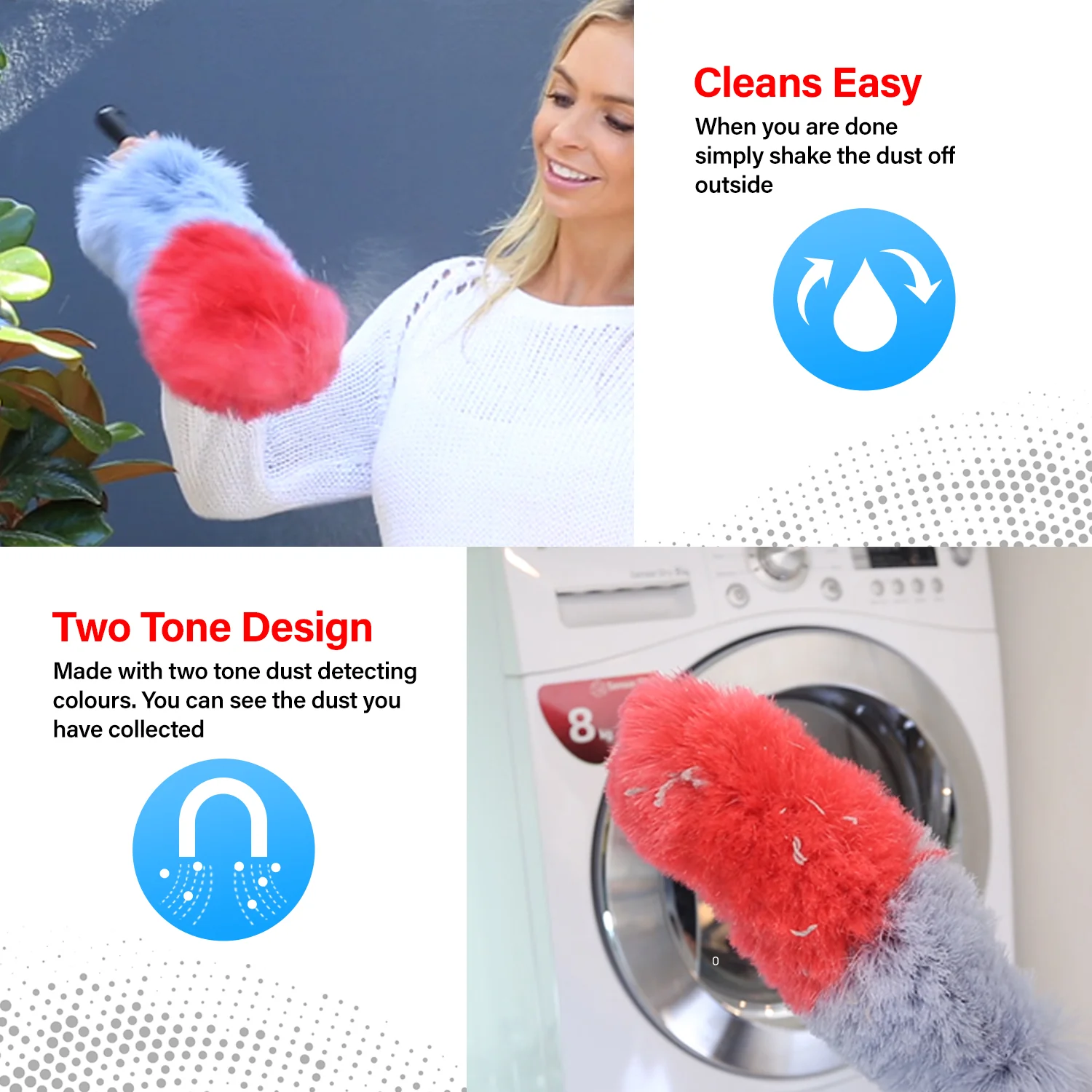 Kleva Miracle Magnetic Duster® Attracts Dust Like A Magnet! + 2 Meter Long Extension Pole - Image 8