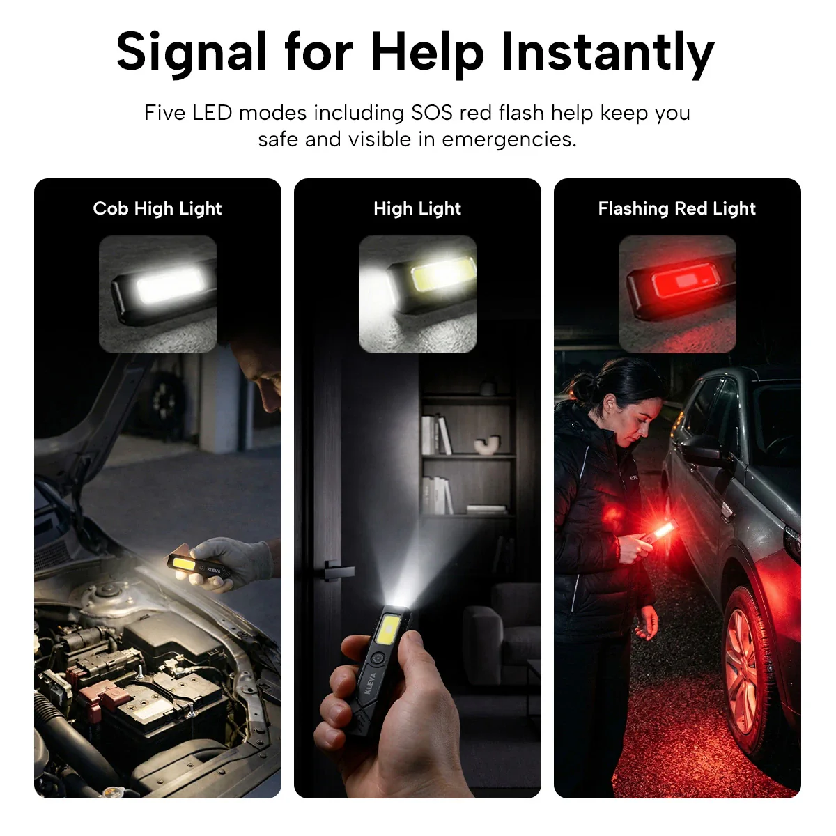 KLEVA® Brightest Ultra-Slim LED Torch – Magnetic Waterproof Emergency Flashlight - Image 7