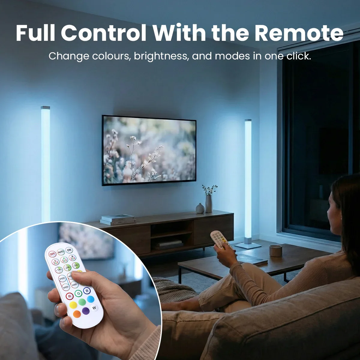 KLEVA® Smart Ambient LED Mood Floor Lamp Light + BONUS Remote Control - Image 5