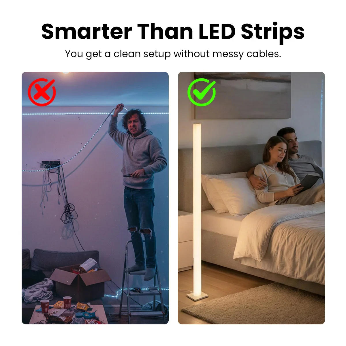 KLEVA® Smart Ambient LED Mood Floor Lamp Light + BONUS Remote Control - Image 7