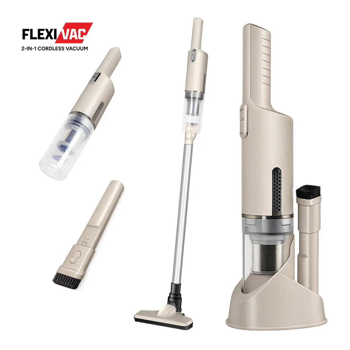 KRAPOF® 2-in-1 FlexiVac Cordless Vacuum - Handheld & Stick Vacuum with HEPA Filter - Image 16
