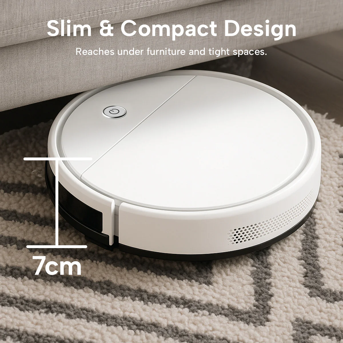 KRAPOF® Slim Robo Vac Super Quiet Robotic Vacuum Cleaner - Image 3