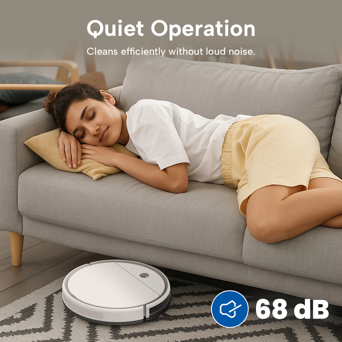 KRAPOF® Slim Robo Vac Super Quiet Robotic Vacuum Cleaner - Image 4